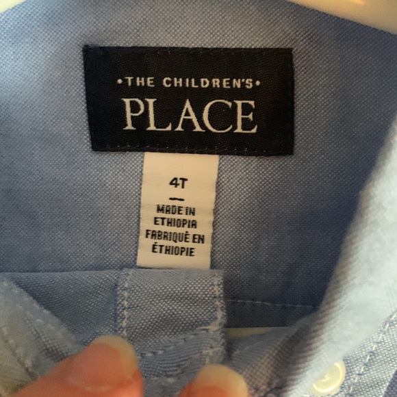 Boys Children’s Place button down long sleeve Oxford size 4T - Picture 2 of 4